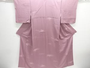 風車小屋模様織出し一ツ紋色無地着物